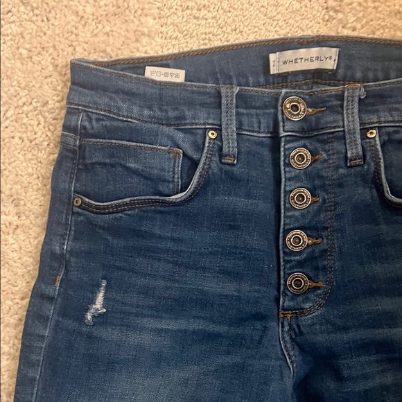 Dark wash Blue Women's Jeans - Picture 3 of 5